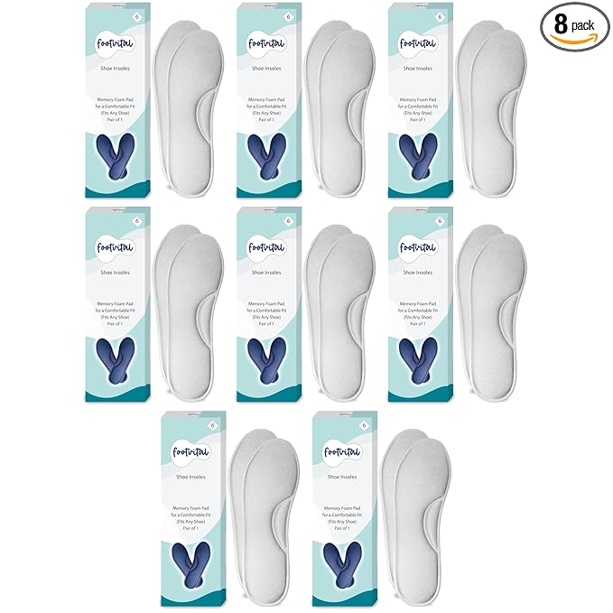 Shoprythm foot Vital 6 / Grey / Pack of 8 Memory Foam Shoe Insoles Shoprythm foot Vital 6 / Grey / Pack of 8 Memory Foam Shoe Insoles